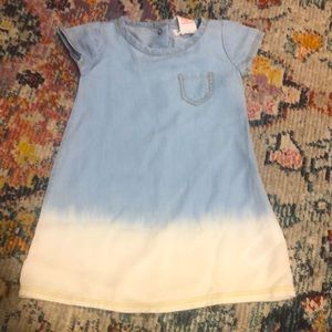 Ombré denim dress.
